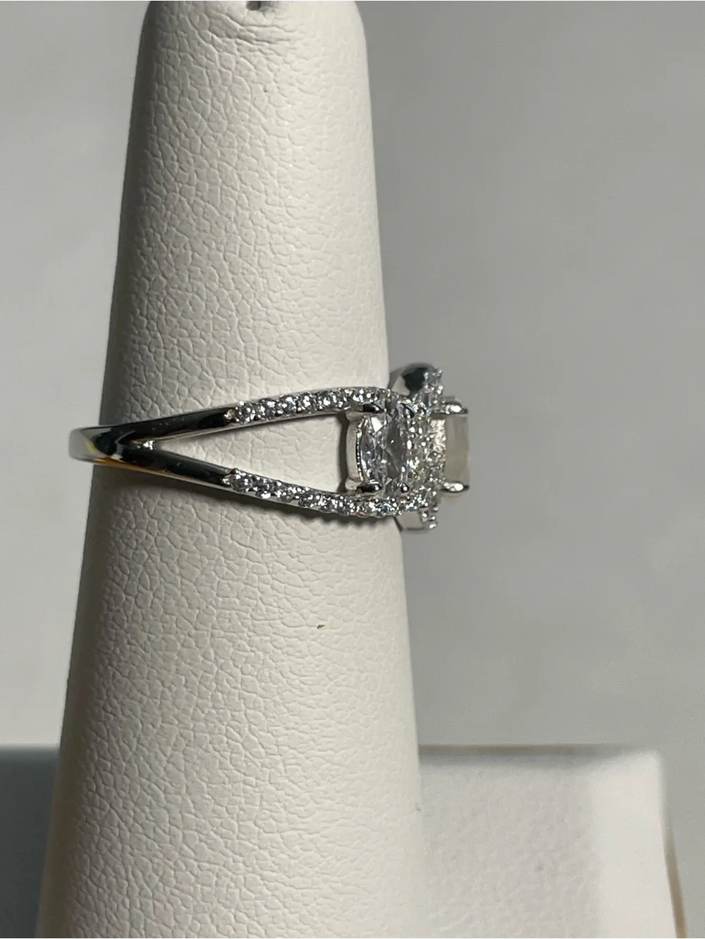 Bomb Party Sterling Ring Sz 6 Forever Linked .925 Sterling/Moonstone & CZ